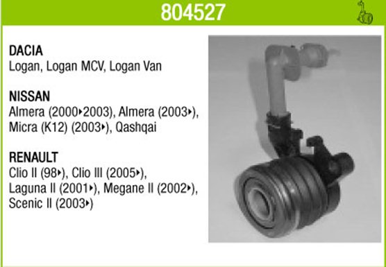 VAL-804527 Hidrolik Debriyaj Rulmani Clio Ii-Iii-Kangoo-Megane Ii-Scenic Ii-Laguna Ii-Dacia-Logan Duster 1.2 D4