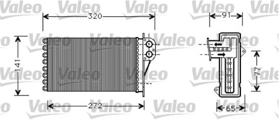 KLR-2081822AL Kalorifer Radyatoru (Peugeot 206 1.1i 1.2i 1.4 I 99-/Citroen Xsara Picasso 1.6 1.8 2.0 99- )