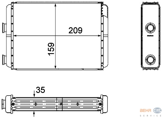KLR-346365 Kalorifer Radyatoru (Fiat Doblo 1.2 1.3 Jtd 1.6 1.9 Jtd Idea Punto 01-)