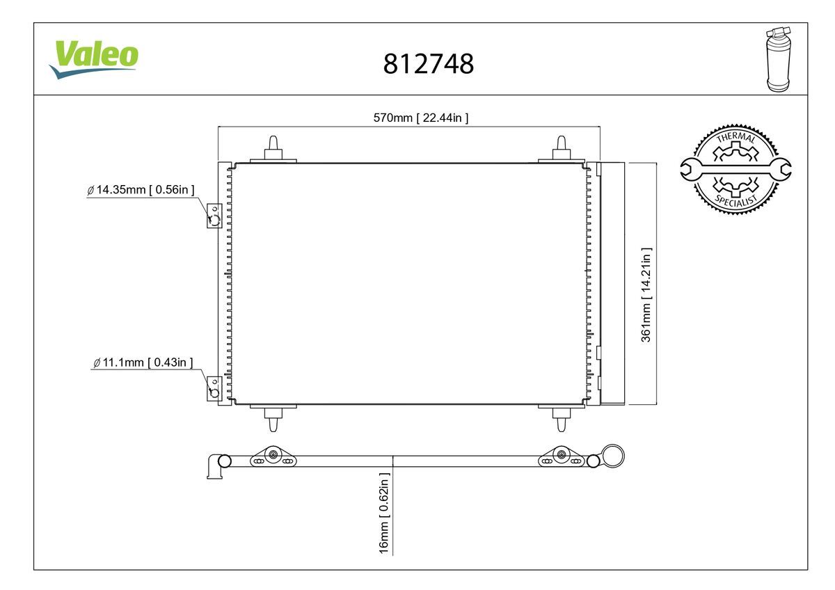 VAL-812748 Kondenser 307 1.6 L 16v