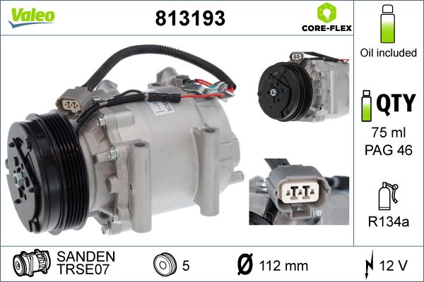 DEL-TSP0159861 Klima Kompresoru(Honda  Jazz 1.2-1.3 02-08)