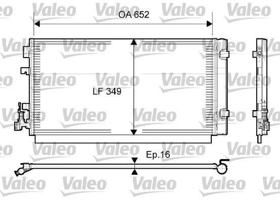 VAL-814077 Klima Radyatoru Clio Iv-Duster 10>Sandero 08>Logan 10>1.2 16v-1.4-1.6-1.5dci