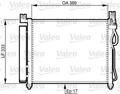 KAL 391500 Klima Radyatörü Kurutucu Ile Brazing 393x344x18 Picanto