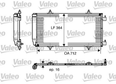 VAL-817668 Kondenser Citroen C8 / Peugeot 807