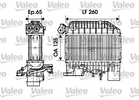 VAL-817698 Turbo Radyatoru Intercooler Toyota Avensis D4d 99-05 Corolla 02-07 125×260x65