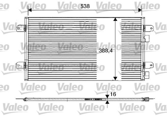 VAL-817701 Klima Radyatoru Megane I Scenic I Logan Sandero Duster 1.6 16v