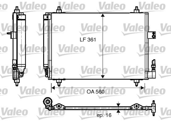 VAL-817824 Kondanser ( Peugeot   407 / Citroen   C5 04 )