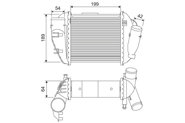 KLR-352390 Turbo Radyatoru Intercooler   (Vw  A4 2.5 Tdi 03=/)