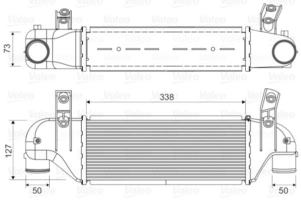 KALE.İ346500 Fiesta Iv Focus  Turbo Radyatör Al Pl Brz Transit Connect 338x127x73