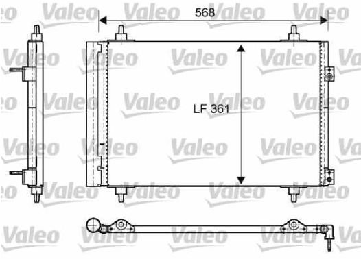 KLR-200ABC090 Klima Radyatoru (Peugeot  Partner 10- / Citroen  Berlingo 10-//C4 04-/307 03-/1.6hdi Dv6 )