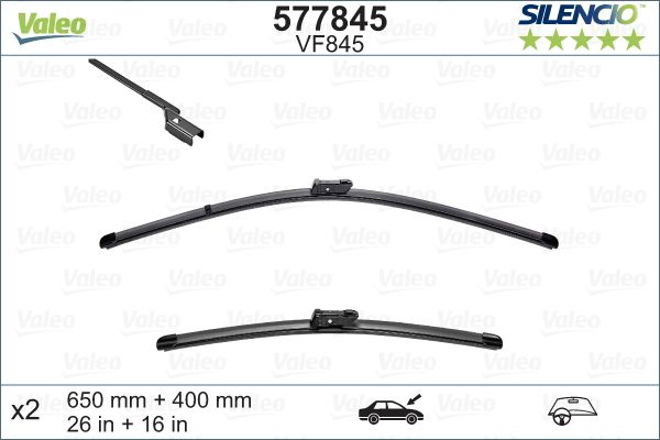 VAL-119365 Swf Visioflex Flat Blade (X2) (650+400 Mm) Toyota Avensis (12/08 /)