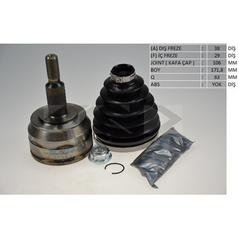GKN-303995 Dis Aks Kafasi (Vw Transporter 03-15)