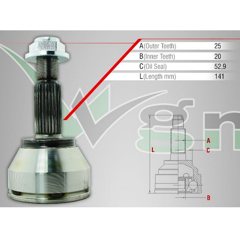 FOR-2S61 3A327 AB N Mafsal Ve Saft(Dizel Dis) Ford Fiestafusion (2001)