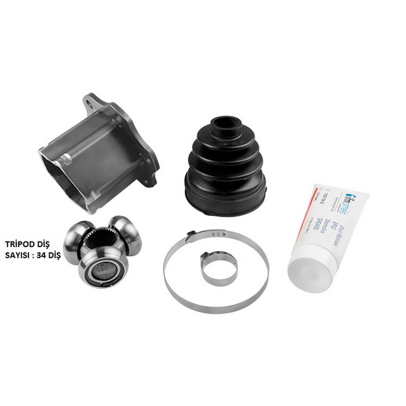 AD-5002 Aks Kafasi Sol-Sag On Ic Audi A4 (8k2,B8) 2.0 Tdi Freze Dis 34 Uzunluk 88,50mm 2007-2015