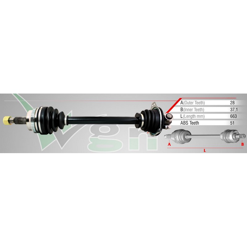 GKN-303505 Aks Komple Sol Absli Master Ii 2.5 G9u