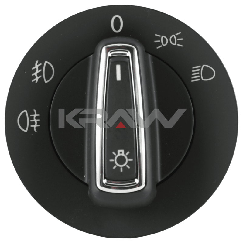 GVA 8075079 Far Açma Kapama Anahtari Park Ön-Arka Sisli Kromlu Automatik Beyaz Işik Golf-Touran-Tiguan-Superb-Ko Diaq-Karoq