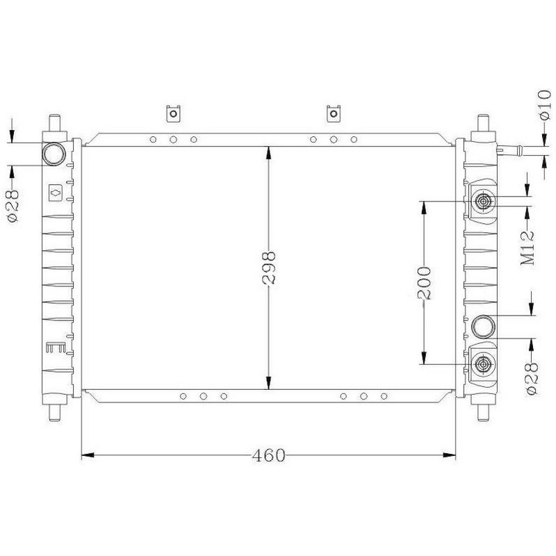 KLR-342260 Su Radyatoru (Daewoo  Matiz 0.8 98/  Otomatik Sanzuman  460×295x15)