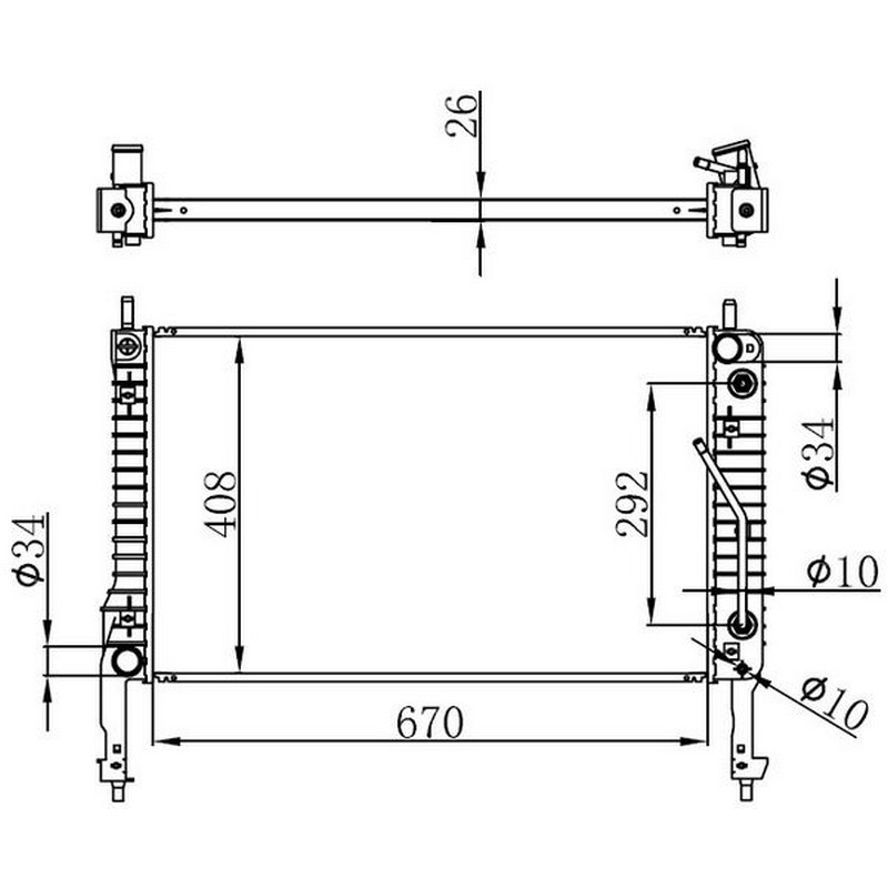 KALE-342240 Radyator Antara Captiva 2.0 Cdti 2.0d  (06+) (At) Al Pl Brz