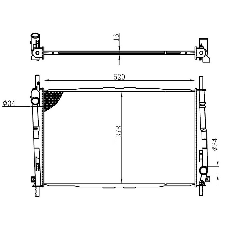 KALE-368700 Radyator Mondeo Benzinli 01-07 Ac (Mt) Al Pl Brz