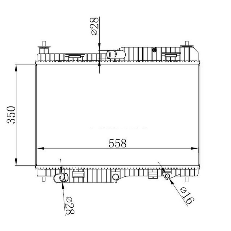 16-1922 Su Radyatoru Mekanik Ford Fiesta Vii 1.4 A-T Ac+/- 2012-