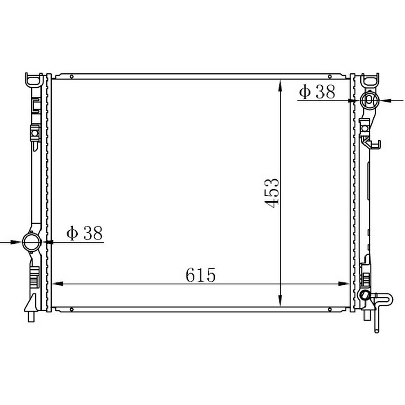 16-1208B Su Radyatoru Brazing Chrysler 300 C 2.7 - 3.0 Crd - 3.5 - 6.1 A-T/M-T 2004-2011 / Lancia Thema (Lx) 3.0 Crd A-T/M-T 2011-