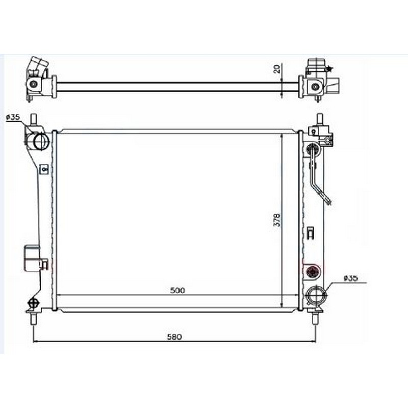 16-2134B Su Radyatoru Brazing Hyundai I20 (Pb, Pbt) 1.2 A-T Ac+/- 2008-2015