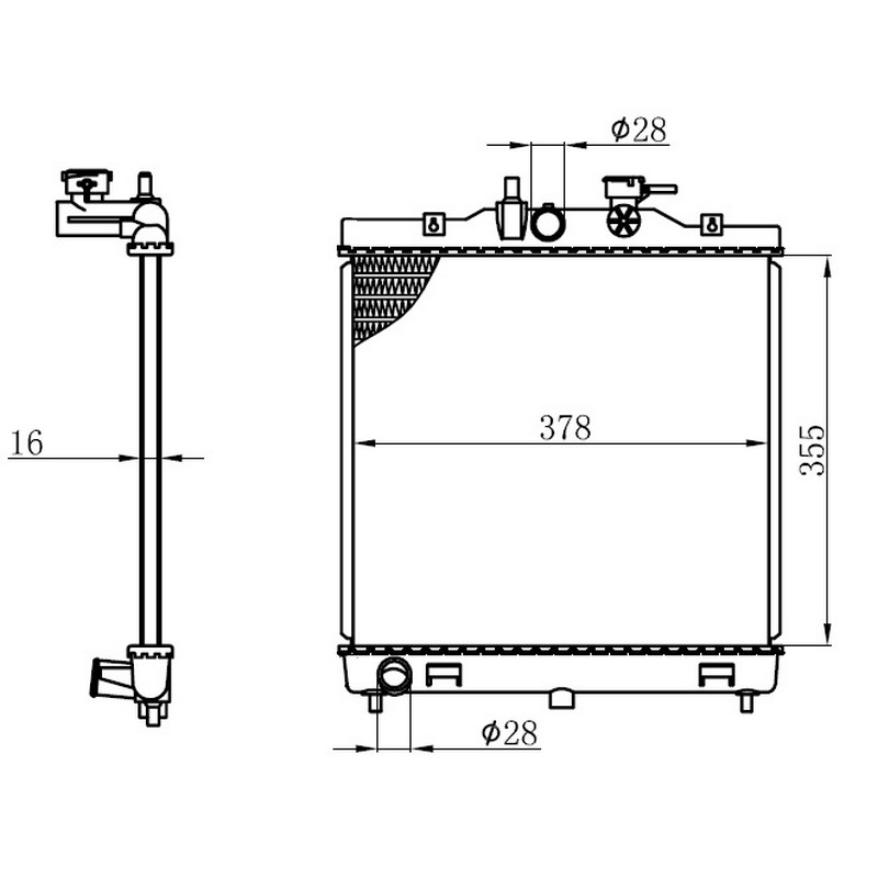 BSG 40-520-049 Su Radyatörü M/T 355x395x15 Picanto