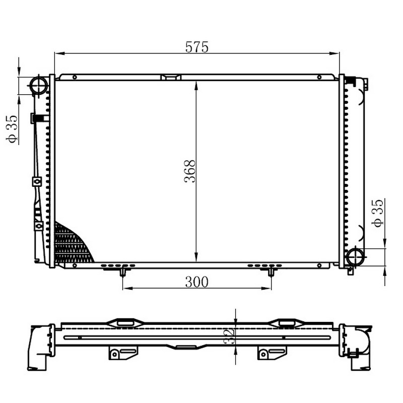 16-2836B Su Radyatoru Brazing Mercedes 190 (W201) 2.0 M-T Ac+ 1982-1993