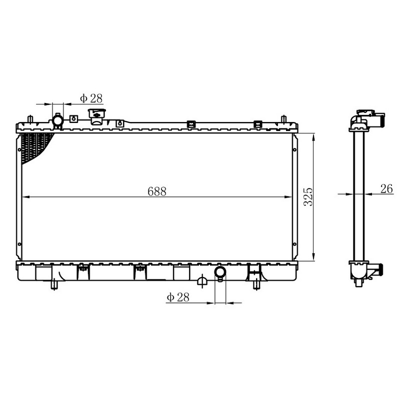 16-2711 Su Radyatoru Mekanik Mazda 323 1.5 A-T 1998-2000