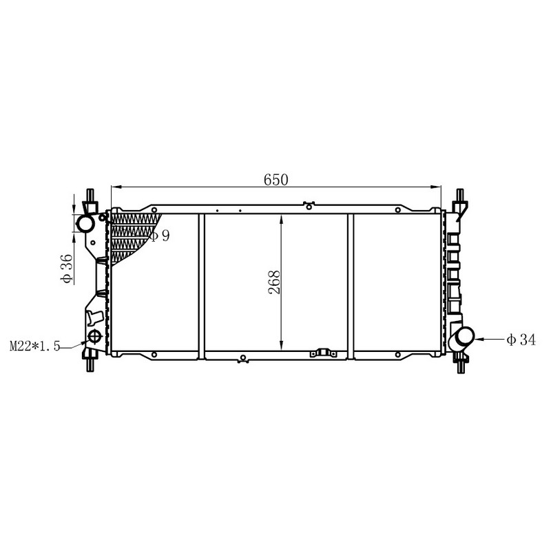 MAHLE-CR286000S Behr) Su Radyatoru Corsa B Combo 1.5  1.7 D 1994-2001