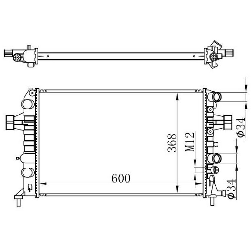 NIS-63095A Su Radyatoru Brazing Opel Astra G Z16xep