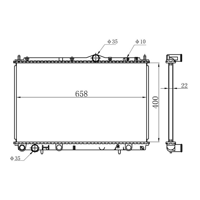 MGA-80726 Su Radyatoru Brazing  M/T ( Volvo  S40-V40 99-03/Mitsubischi Carisma )
