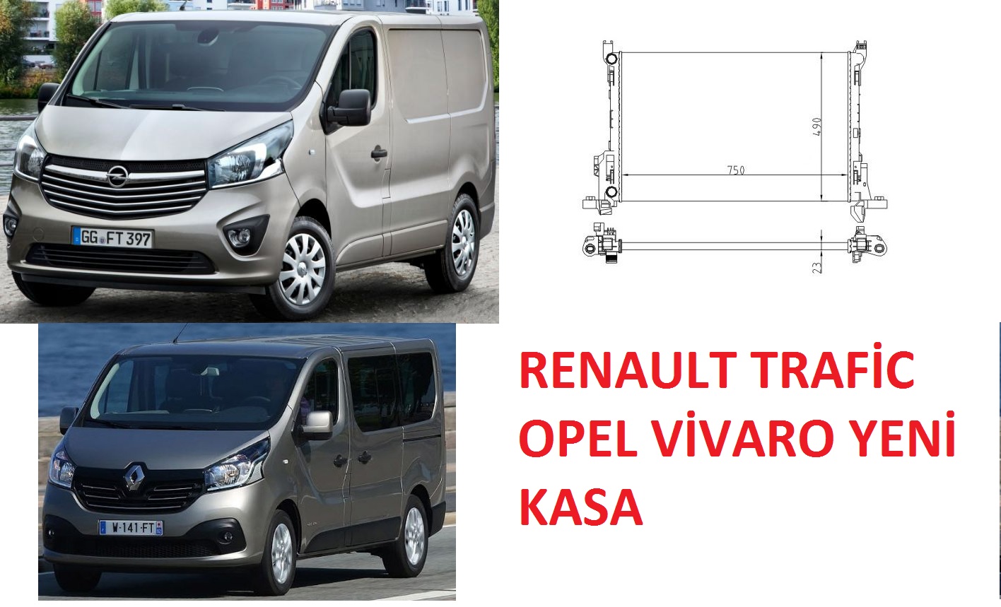 16-3564B Su Radyatoru Brazing Renault Trafic Iii (Jg_) 1.6 Dci M-T Ac- 115ps 2014-