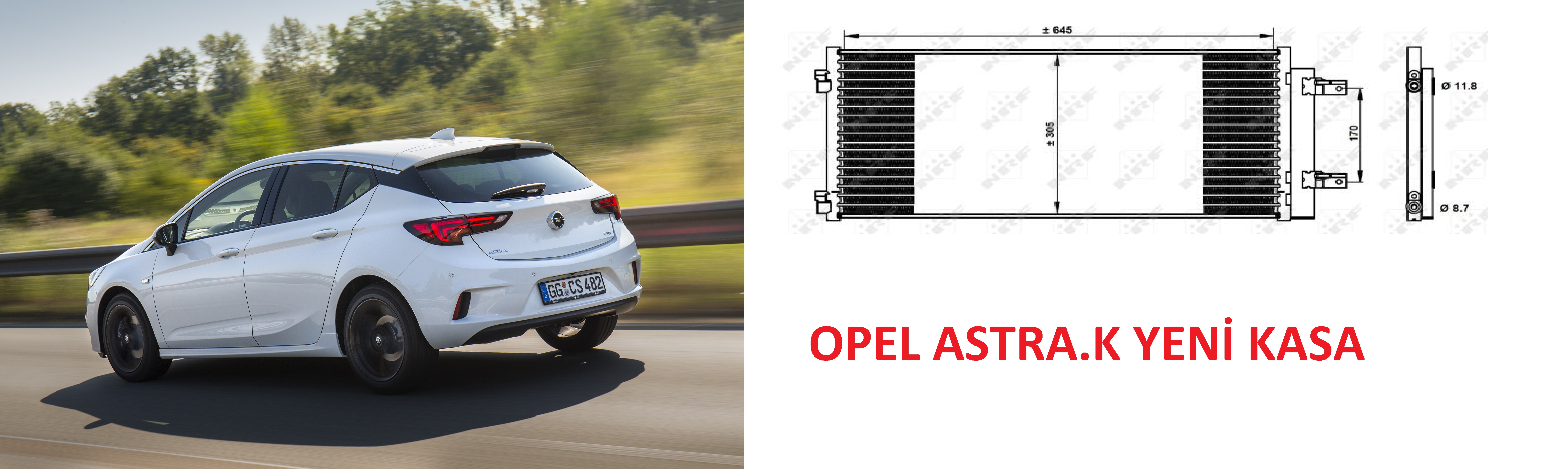 MAHLE-AC902000S Behr) Klima Radyatoru Astra K 1.0.1.2 1.4  1.5 1.6 Cdti