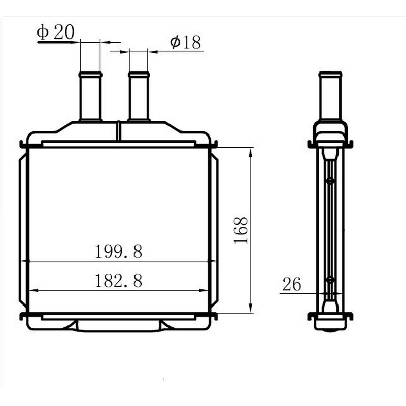 MGA-81188 Kalorifer Radyatoru Brazing Chevrolet Lacetti /  Daewoo Lacetti Lacetti 04/