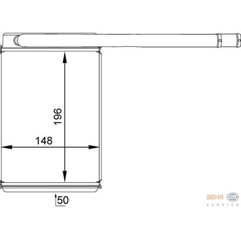 KLR-346540 Kalorifer Radyatoru Brazing (Ford  Fiesta Fusion  02-08 /  Mazda-2 1.4 03/) 192×147x42