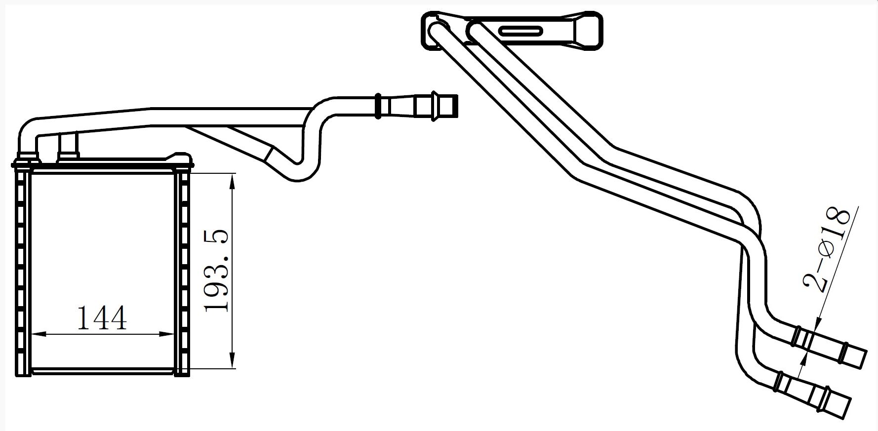 41-1916B Kalorifer Radyatoru Brazing Ford Transit Courier 1.5 Tdci 2014-
