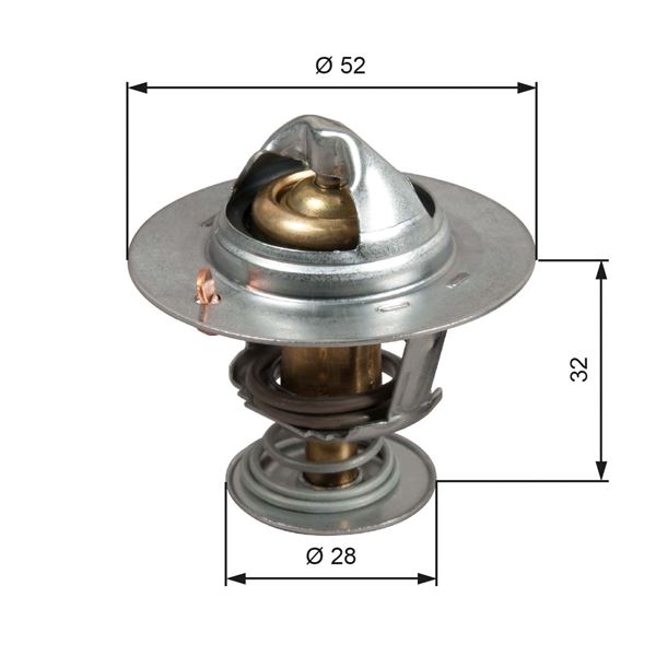 TPR-305170001 Termostat (Ford   Bmax 12- / Focus-11-15 /Fiesta 13-/ Mondeo 14- Connect 13- Courier 14 1.0 Motor)