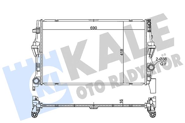 DEN-DRM17114 Su Radyatoru Mercedes Vito 447 109/110/111/114 Cdi  Om622