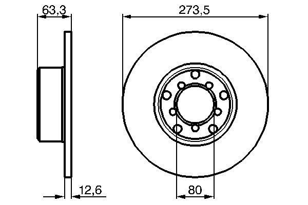 BOS-0986478057 Fren Diski On Mercedes W115